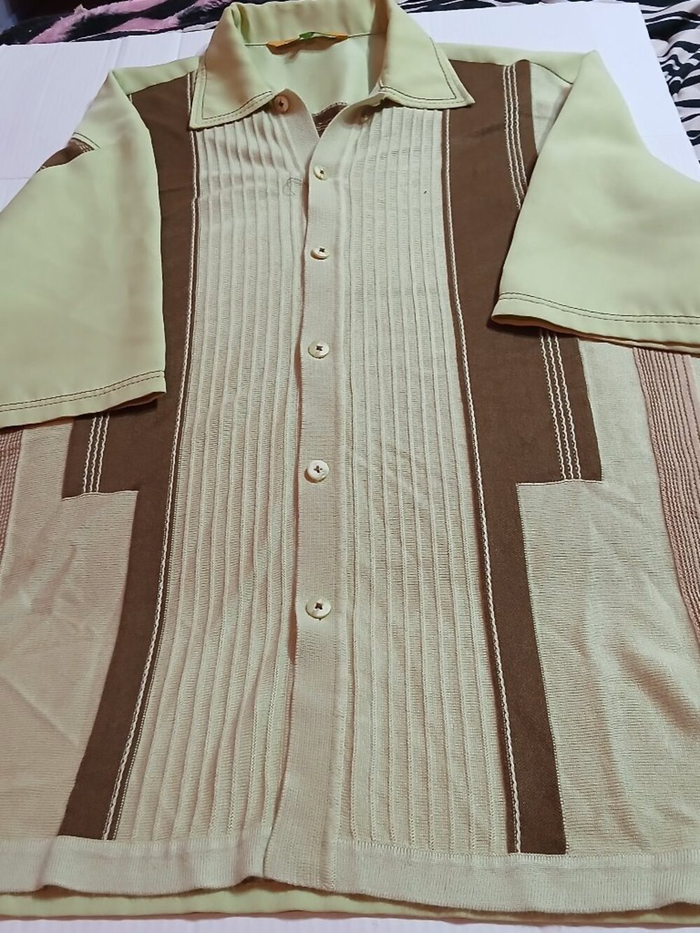 Vintage Silversilk Polo Collared Green Shirt Men's XL